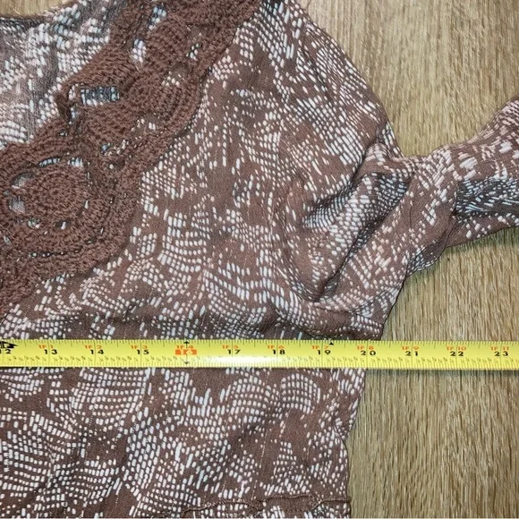 Bloomfield Women's Brown with gold
Peasant Size Large Crochet festival Boho Y2K - Picture 10 of 15